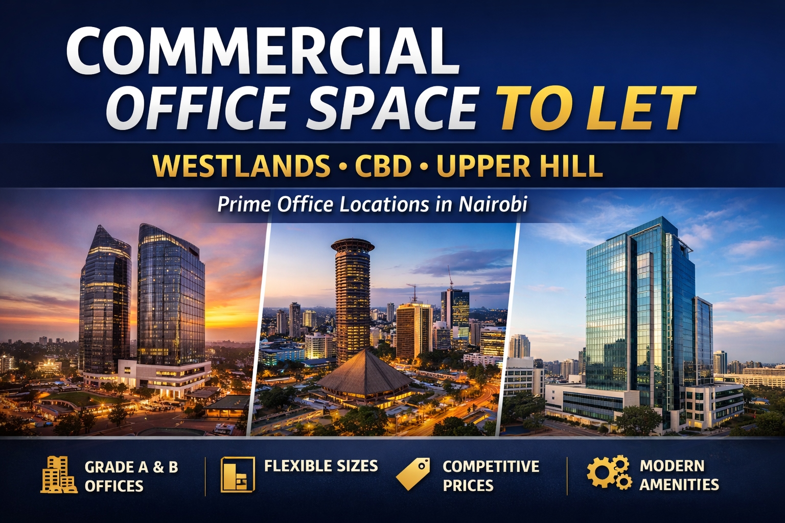 Commercial Office Space To Let – Westlands, Nairobi CBD & Upper Hill