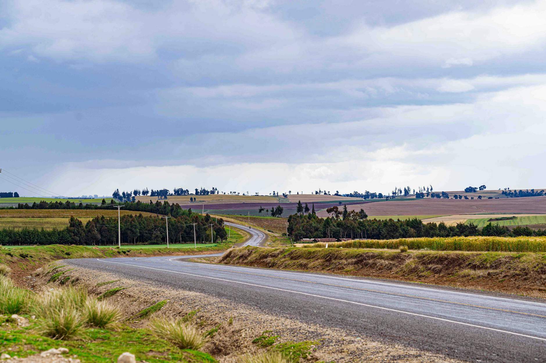 Aerial view of agricultural farmland and large land tracts in Nanyuki, Muranga, Kenya.